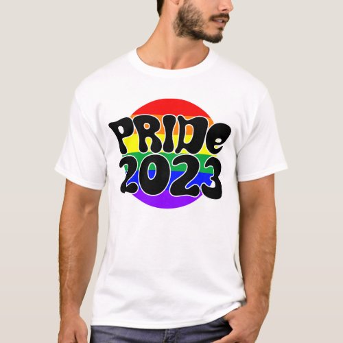 Pride 2023 Circle Rainbow T_Shirt