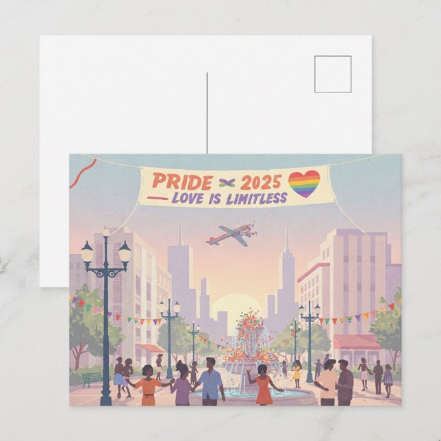 'Pride 2025 – Love Is Limitless' Postcard (Front/Back)