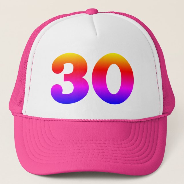 Pride 30th Birthday Party Trucker Hat (Front)