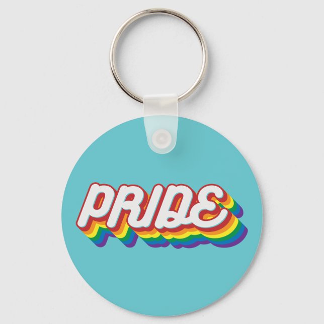Pride | 70's Style Keychain (Front)