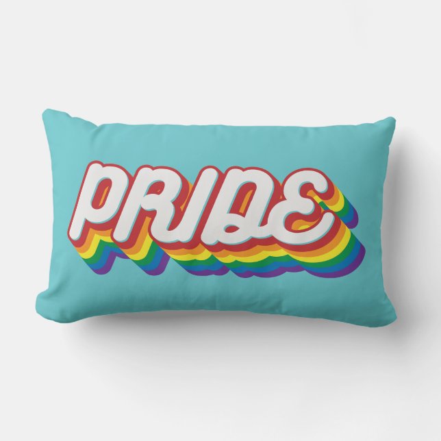 Pride | 70's Style Lumbar Pillow (Front)