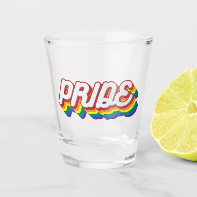 Pride | 70's Style Shot Glass (Front)