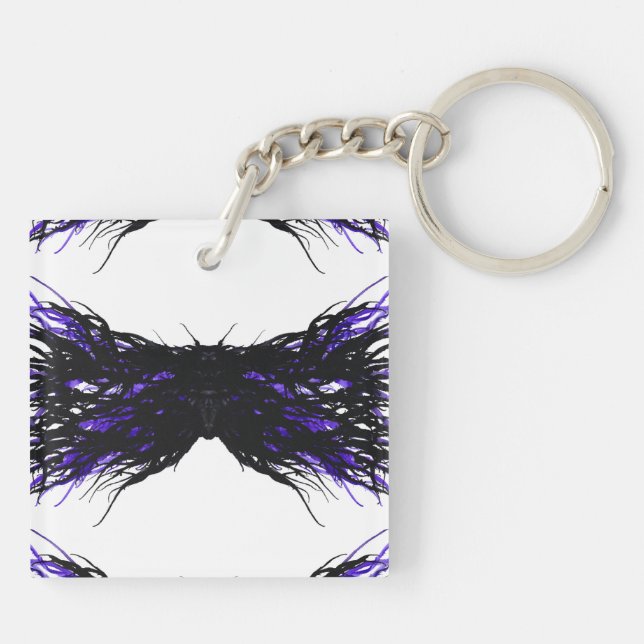 Pride Abstract 7 Deadly Sins Alcohol Ink Art Keychain (Back)