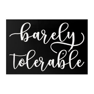 Pride And Prejudice - Barely Tolerable I Acrylic Print