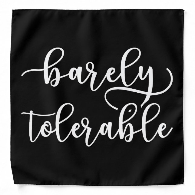 Pride And Prejudice - Barely Tolerable I Bandana (Front)