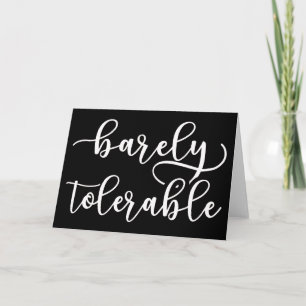 Pride And Prejudice - Barely Tolerable I Card