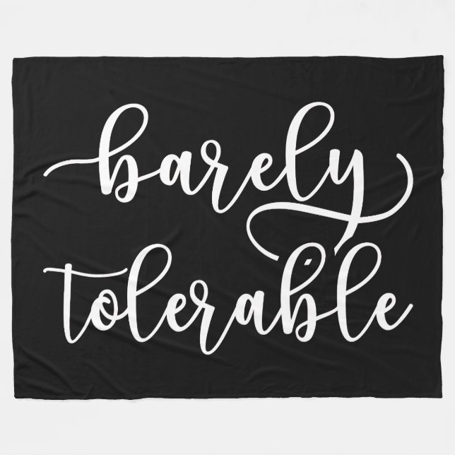 Pride And Prejudice - Barely Tolerable I Fleece Blanket (Front (Horizontal))