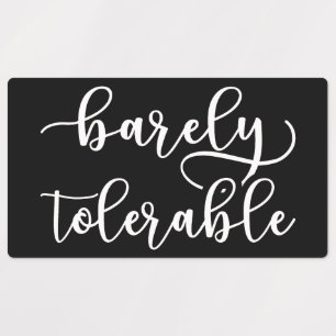 Pride And Prejudice - Barely Tolerable I Kids' Labels