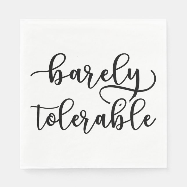 Pride And Prejudice - Barely Tolerable I Napkins (Front)
