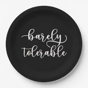 Pride And Prejudice - Barely Tolerable I Paper Plates
