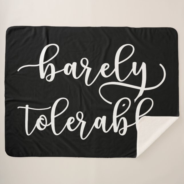 Pride And Prejudice - Barely Tolerable I Sherpa Blanket (Front (Horizontal))
