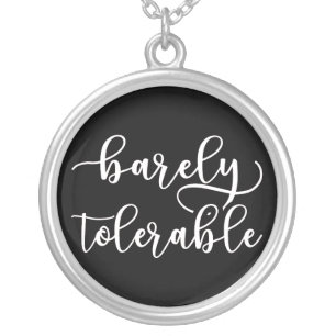 Pride And Prejudice - Barely Tolerable I Silver Plated Necklace