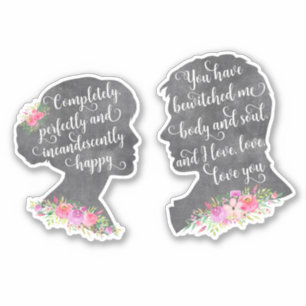 Pride and Prejudice Book Quote Mr Darcy Elizabeth Sticker
