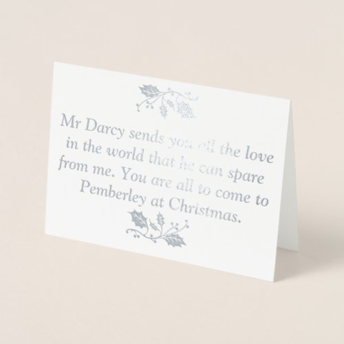 Pride and Prejudice Christmas Foil Card