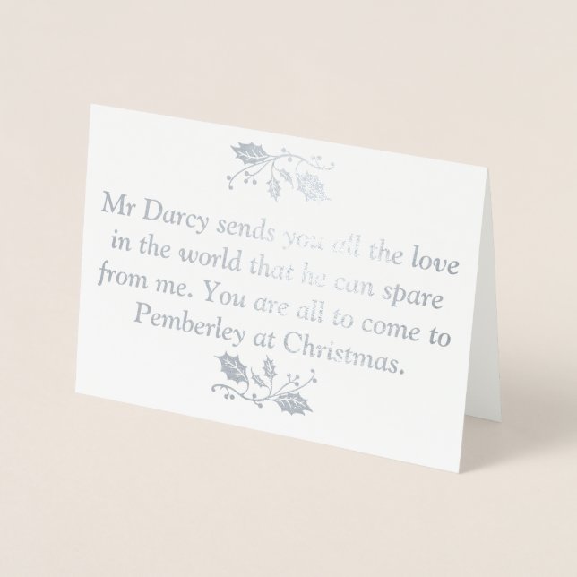 Pride and Prejudice Christmas Foil Card (Front)