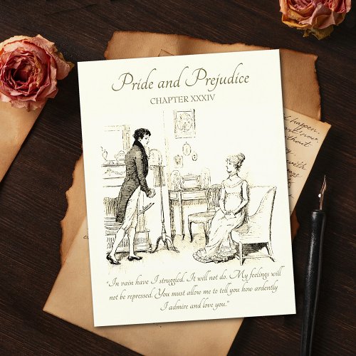 Pride and Prejudice Darcys First Proposal Postcard
