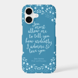 Pride and Prejudice Floral Love Quote iPhone 17 Case