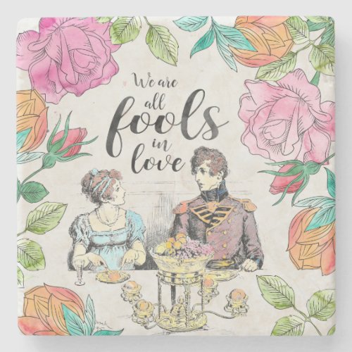 Pride and Prejudice _ Fools in Love marble coaster