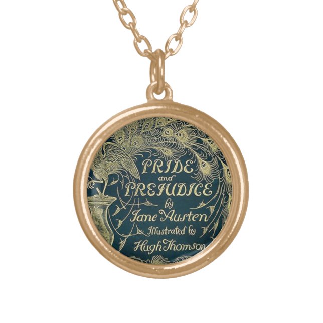 Pride and Prejudice gold-plated necklace (Front)