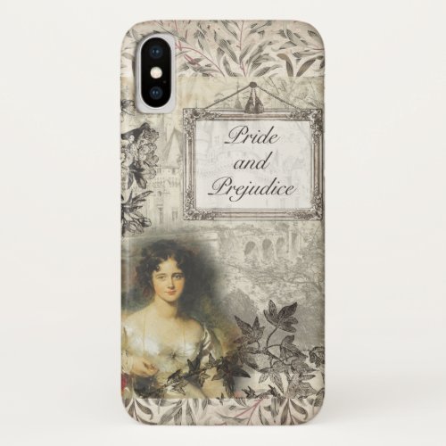 PRIDE AND PREJUDICE JANE AUSTEN FAN iPhone X CASE