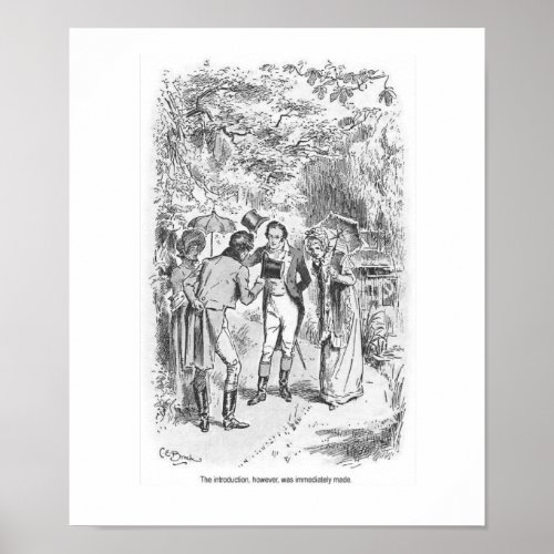 Pride and Prejudice Jane Austen Ladies Wall Art