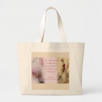 Pride And Prejudice Large Tote Bag by WickedlyLovely at Zazzle