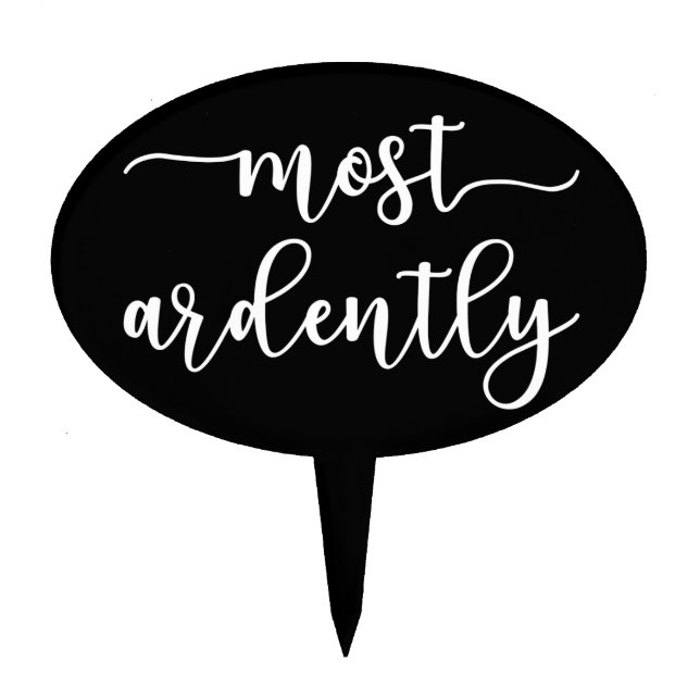 Pride And Prejudice Mr. Darcy - Most Ardently I Cake Topper (Front)