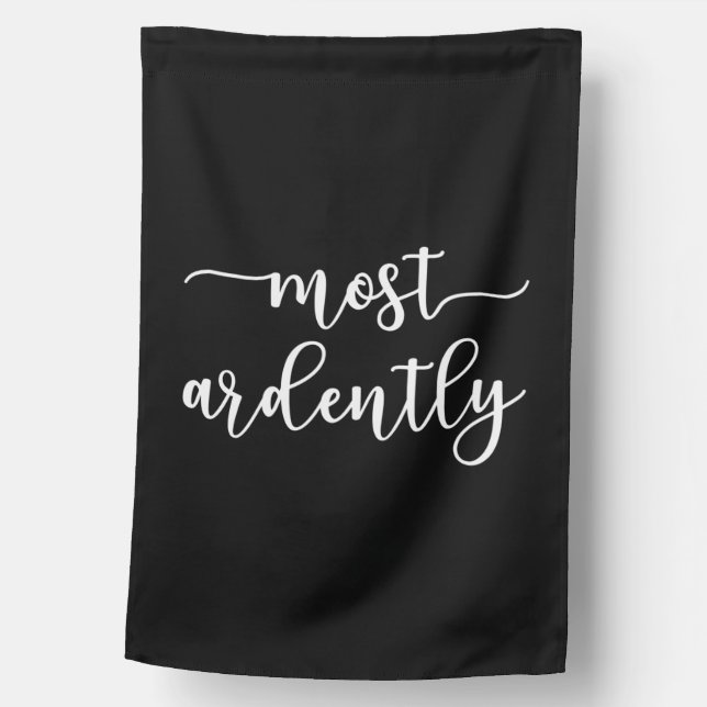 Pride And Prejudice Mr. Darcy - Most Ardently I House Flag (Front)