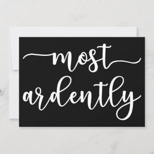 Pride And Prejudice Mr. Darcy - Most Ardently I Invitation