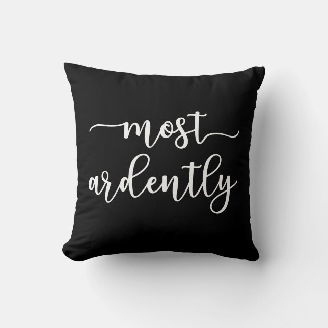 Pride And Prejudice Mr. Darcy - Most Ardently I Throw Pillow (Front)