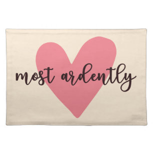 Pride And Prejudice Mr. Darcy - Most Ardently V Cloth Placemat