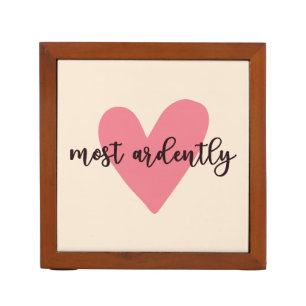 Pride And Prejudice Mr. Darcy - Most Ardently V Desk Organizer