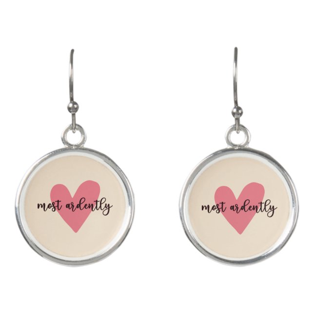 Pride And Prejudice Mr. Darcy - Most Ardently V Earrings (Front)