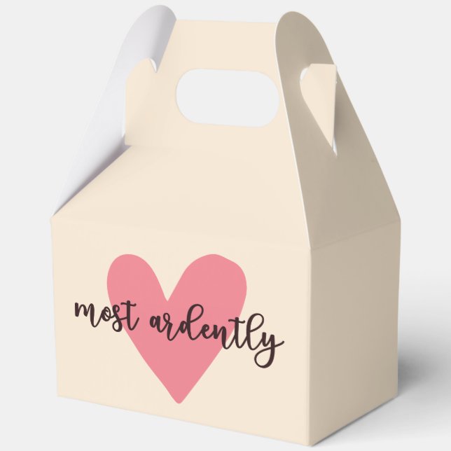 Pride And Prejudice Mr. Darcy - Most Ardently V Favor Boxes (Front)