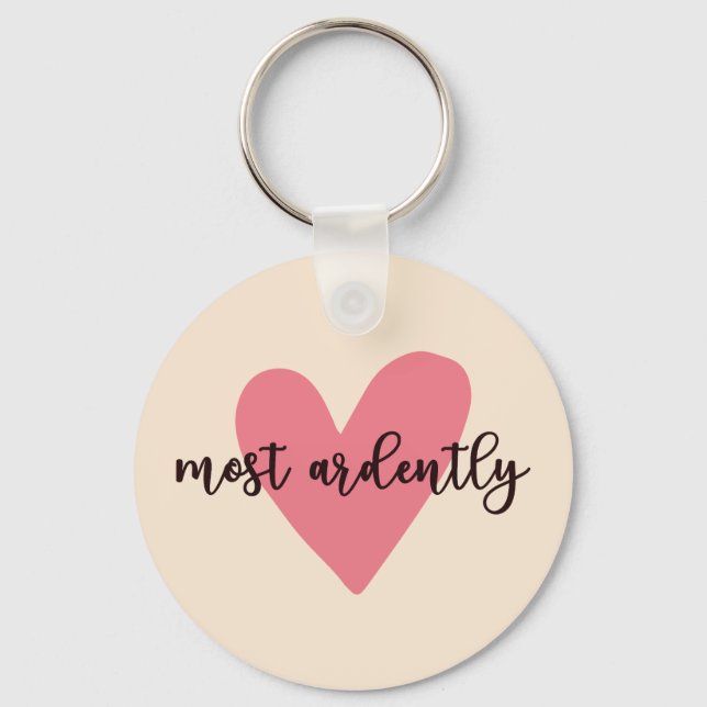 Pride And Prejudice Mr. Darcy - Most Ardently V Keychain (Front)