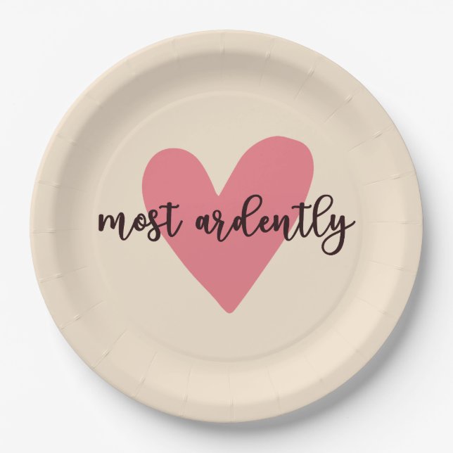 Pride And Prejudice Mr. Darcy - Most Ardently V Paper Plates (Front)