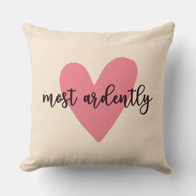 Pride And Prejudice Mr. Darcy - Most Ardently V Throw Pillow (Front)