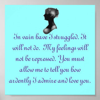 Pride and Prejudice, Mr. Darcy Poster