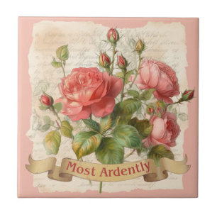 Pride and Prejudice Mr Darcy quote, Most Ardently Ceramic Tile