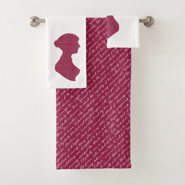 Pride and Prejudice Netherfield Ball Jane Austen Bath Towel Set (Insitu)