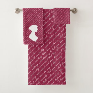 Pride and Prejudice Netherfield Ball Scene Text Bath Towel Set