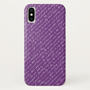 Pride and Prejudice Netherfield Ball Typography iPhone X Case