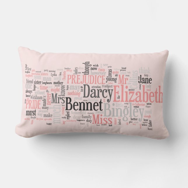 Pride and Prejudice Pillow (Front)