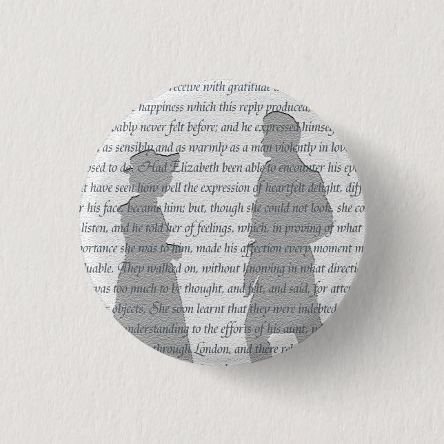 Pride and Prejudice Pinback Button (Front)