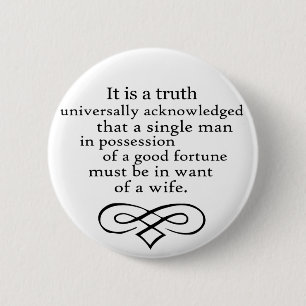 Pride and Prejudice Pinback Button