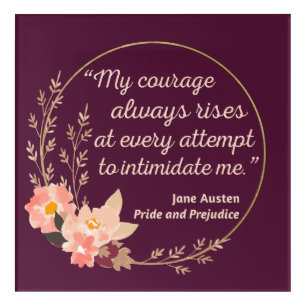 Pride and Prejudice Quote I - Cute Style Acrylic Print
