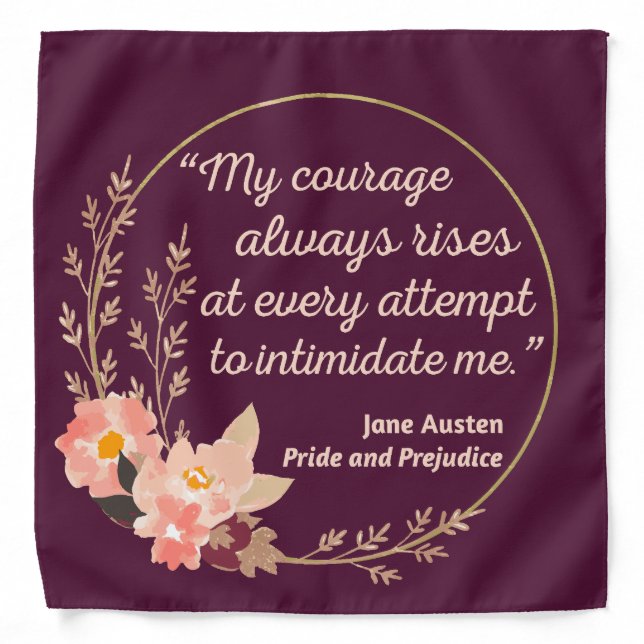 Pride and Prejudice Quote I - Cute Style Bandana (Front)