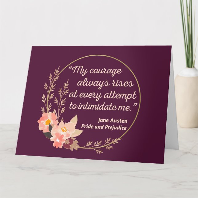 Pride and Prejudice Quote I - Cute Style Card (Front)