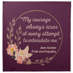 Pride and Prejudice Quote I - Cute Style Cloth Napkin