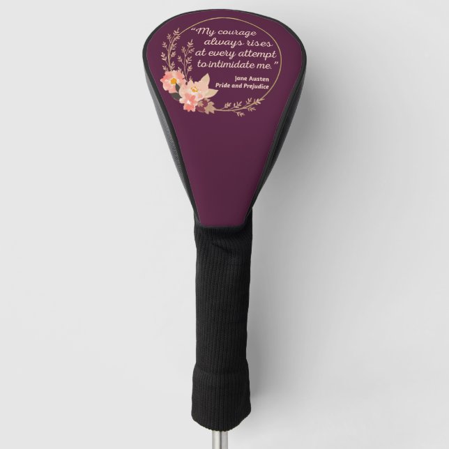 Pride and Prejudice Quote I - Cute Style Golf Head Cover (Front)